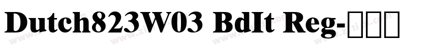 Dutch823W03 BdIt Reg字体转换